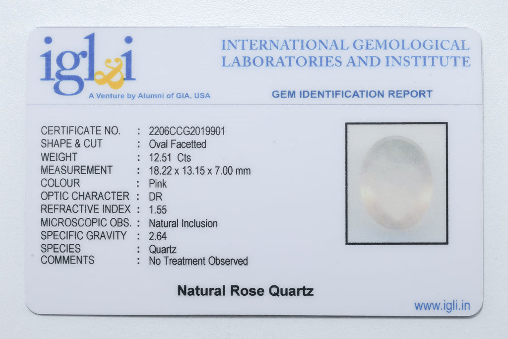 Rose Quartz 12.50 Carat
