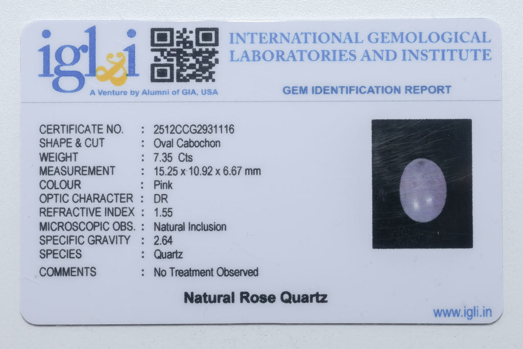 Rose Quartz 7.35 Carat