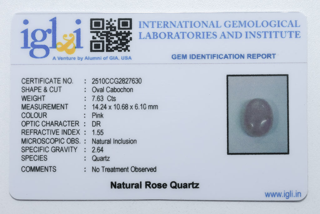 Rose Quartz 7.63 Carat