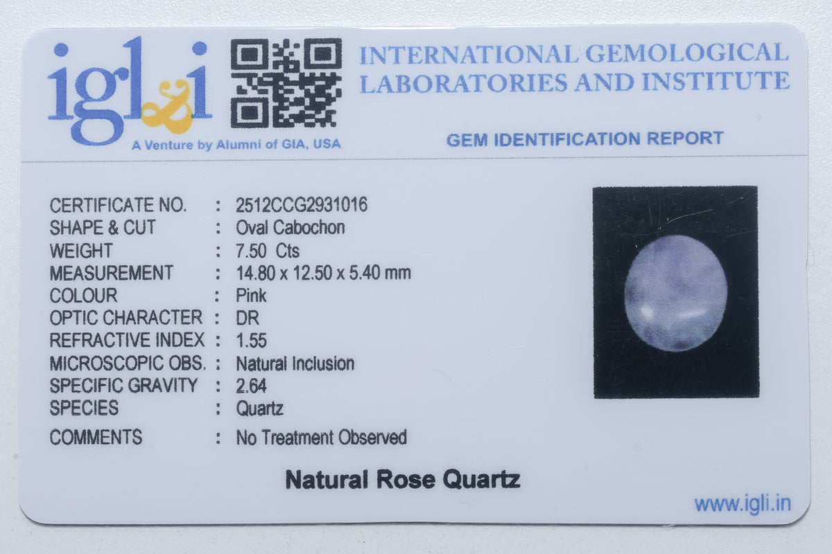 Rose Quartz 7.50 Carat