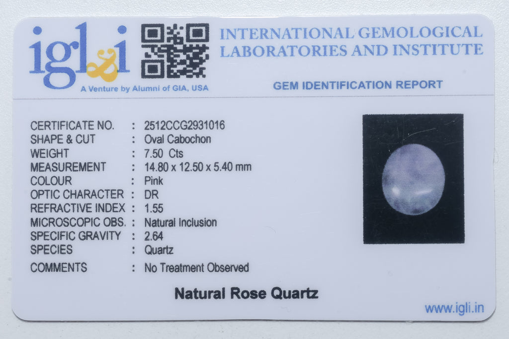 Rose Quartz 7.50 Carat