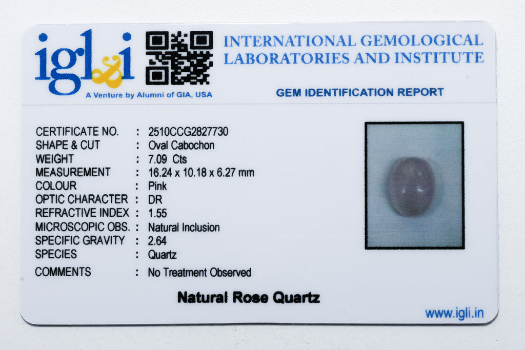 Rose Quartz 7.09 Carat