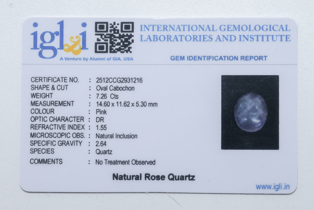 Rose Quartz 7.26 Carat
