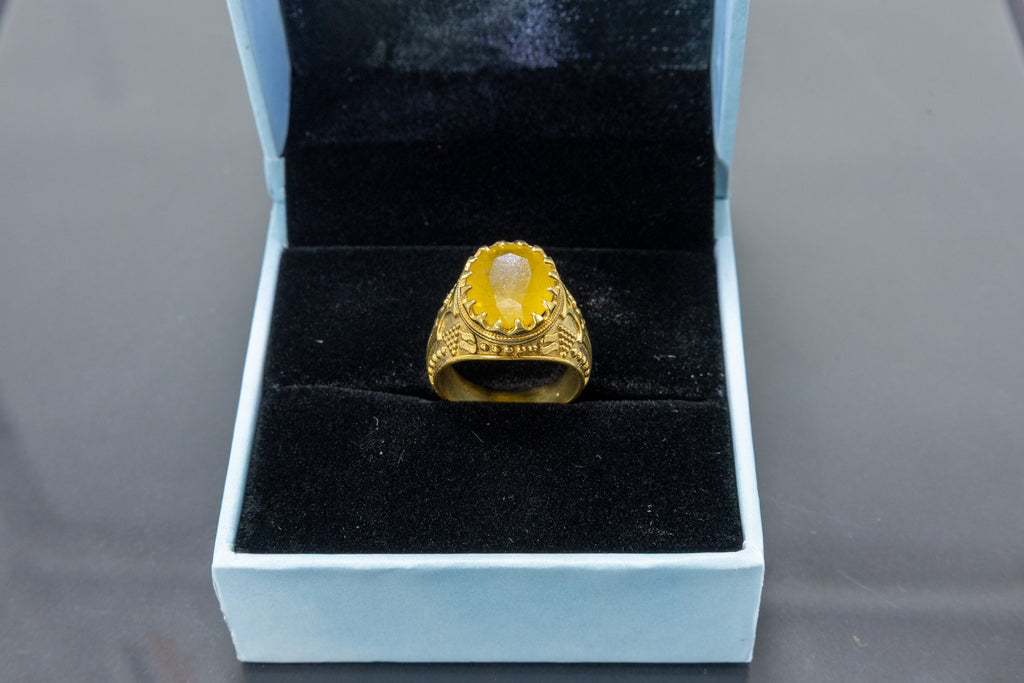 Yellow Sapphire Designer Ring (10 Ratti)