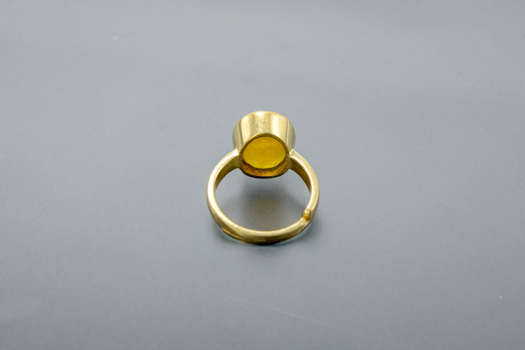 Premium Yellow Sapphire Ring (10 Ratti)