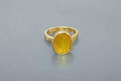 Premium Yellow Sapphire Ring (10 Ratti)