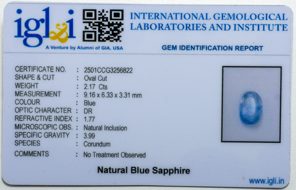 Blue Sapphire 2.17 Carat