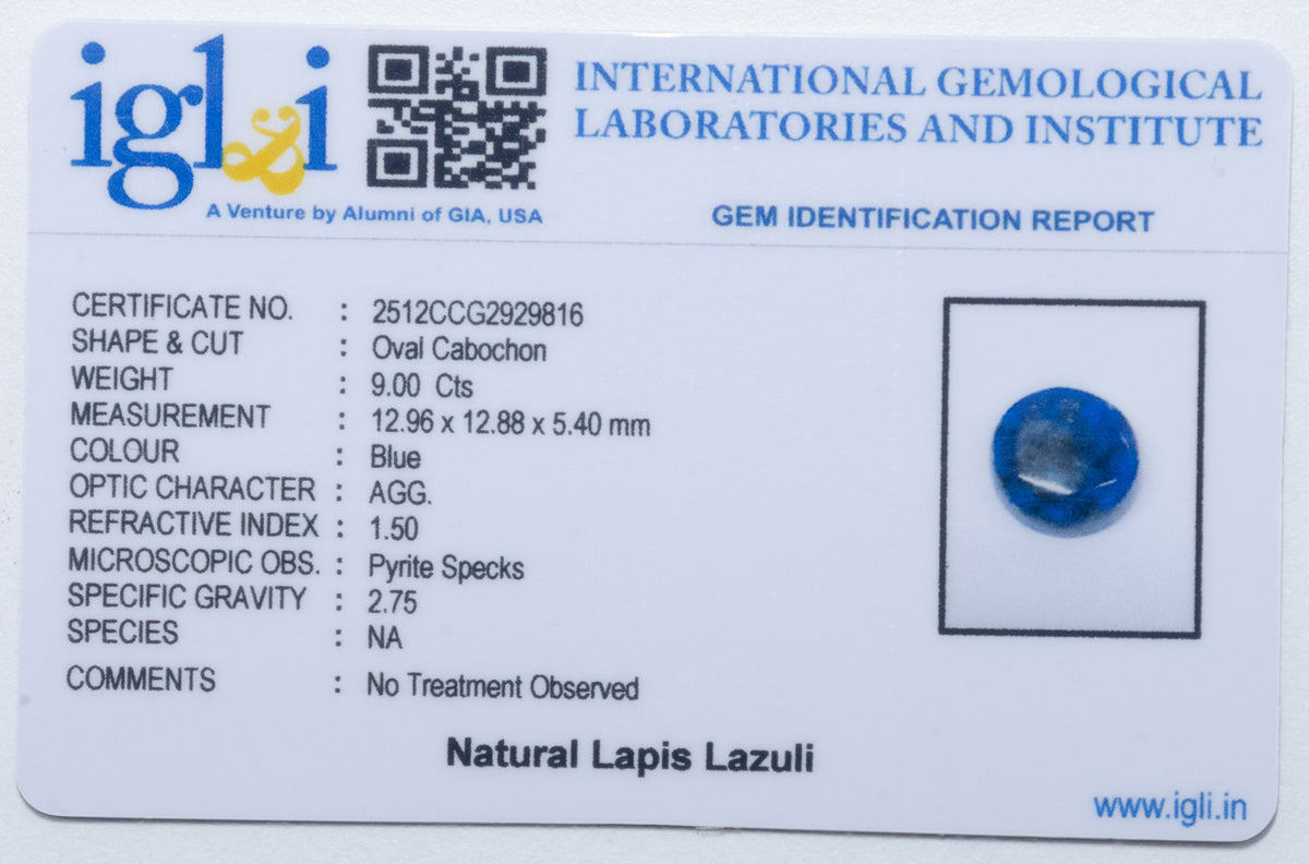 Lapis Lazuli 9.00 Carat