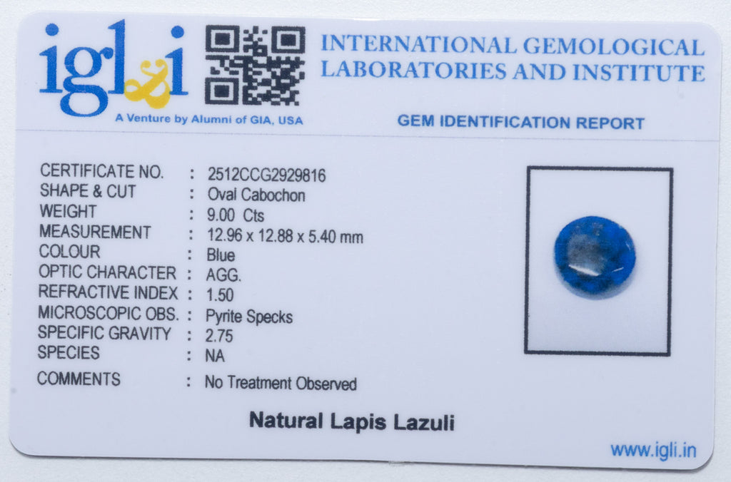 Lapis Lazuli 9.00 Carat