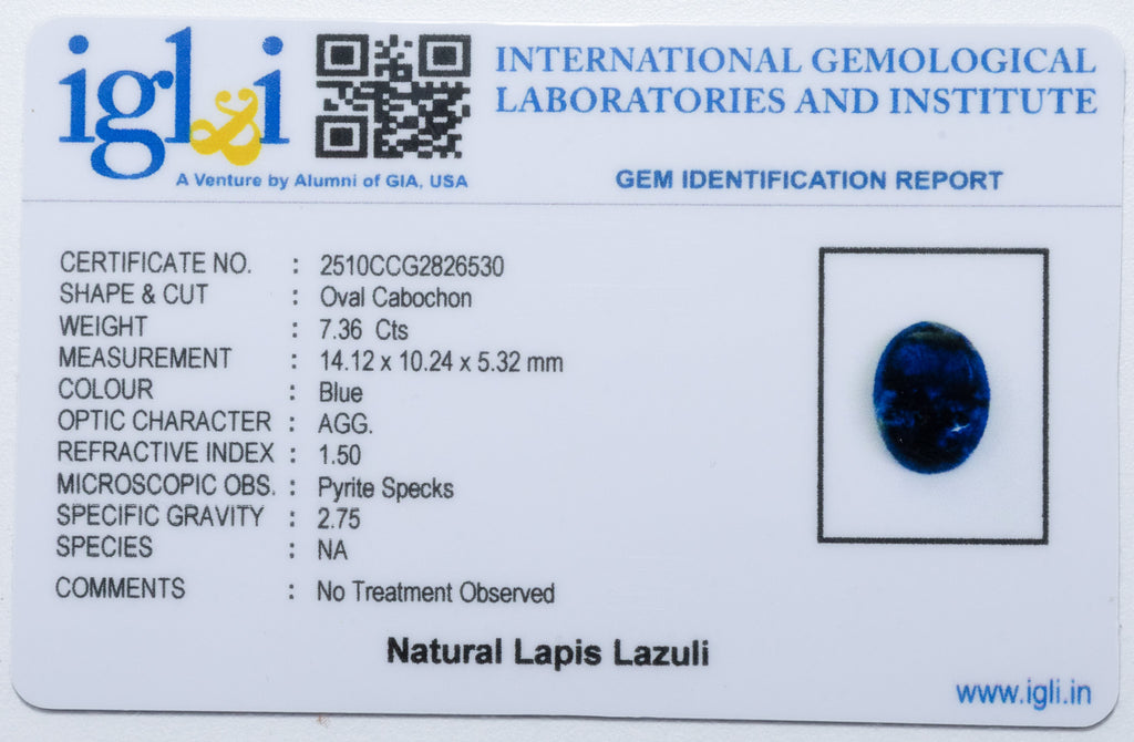 Lapis Lazuli 7.36 Carat