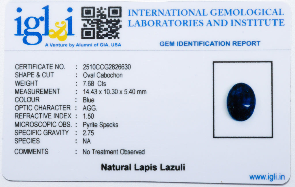 Lapis Lazuli 7.68 Carat