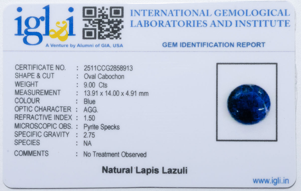Lapis Lazuli 9.00 Carat
