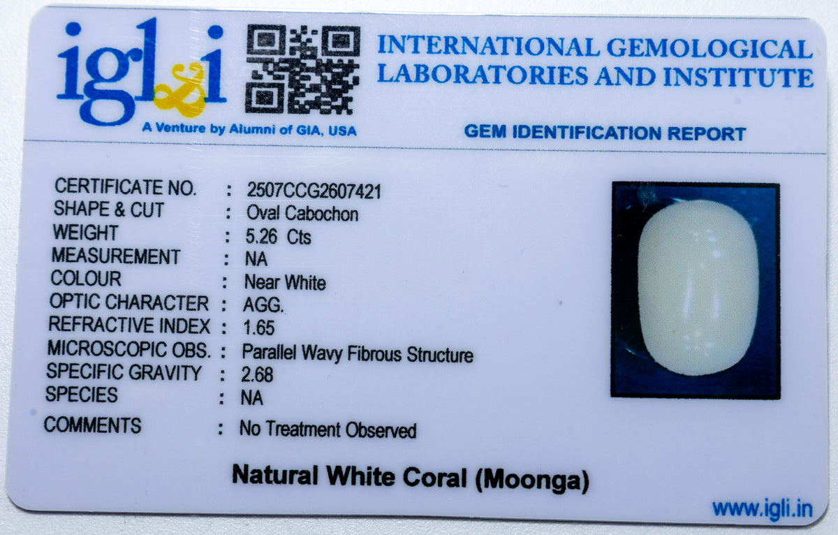 White Coral 5.26 Carat