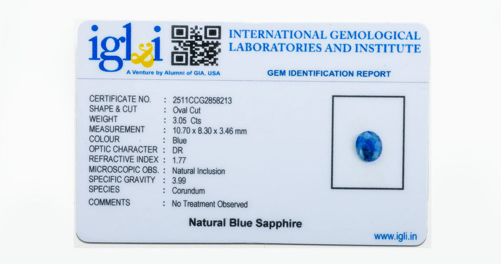 Blue Sapphire 3.05 Carat