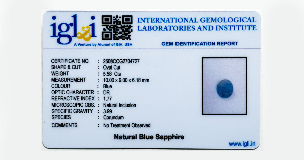 Blue Sapphire 5.16 Carat