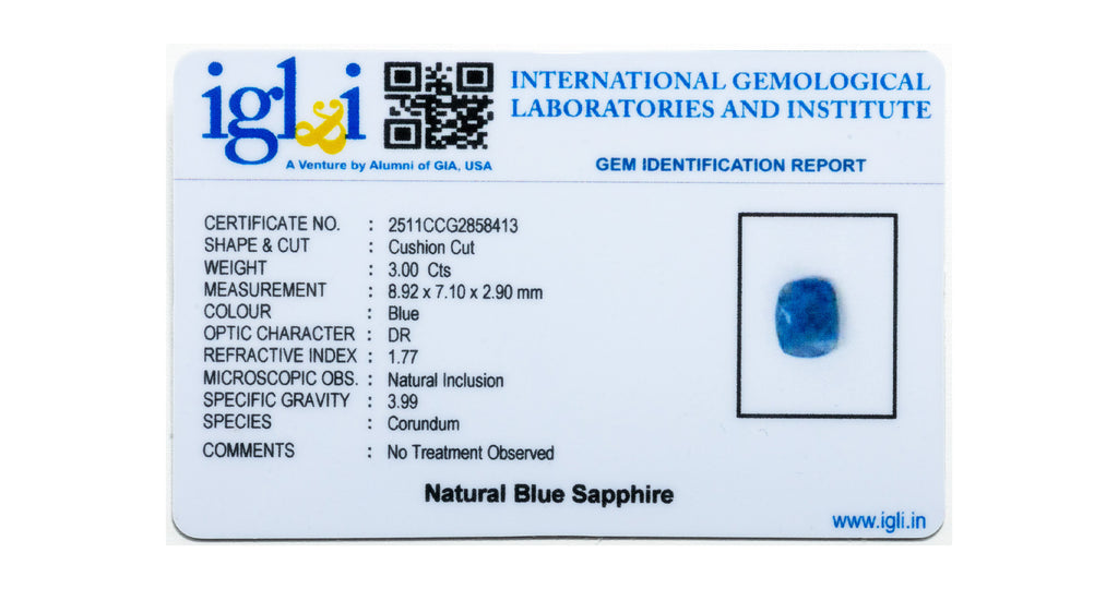 Blue Sapphire 3.00 Carat
