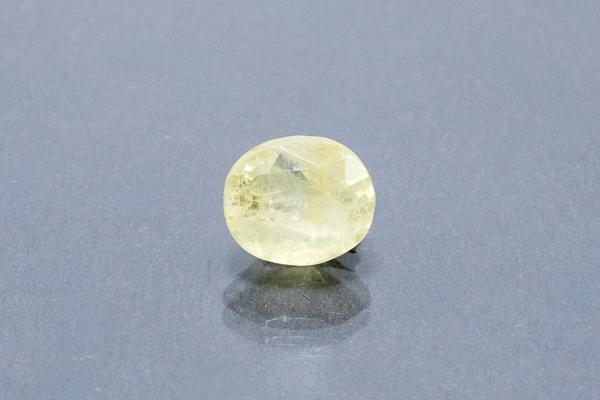 ceylon yellow sapphire 5.15 carat front image