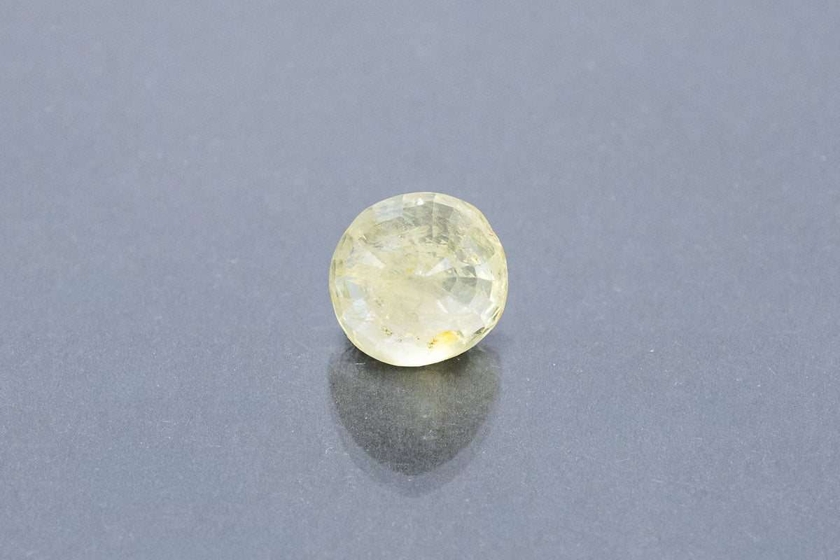 ceylon yellow sapphire 7.34 carat back image