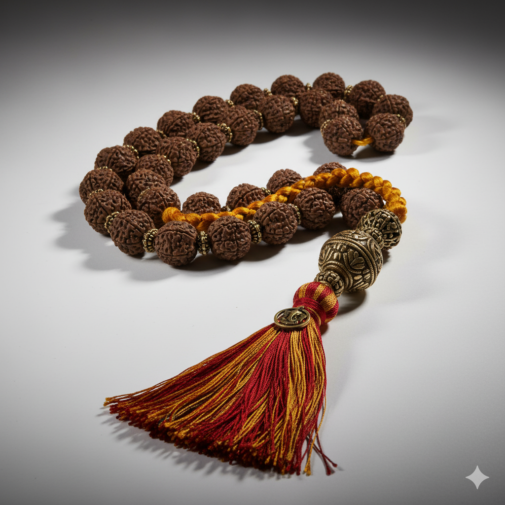Aath Mukhi Rudraksha Mala (108 Beads)