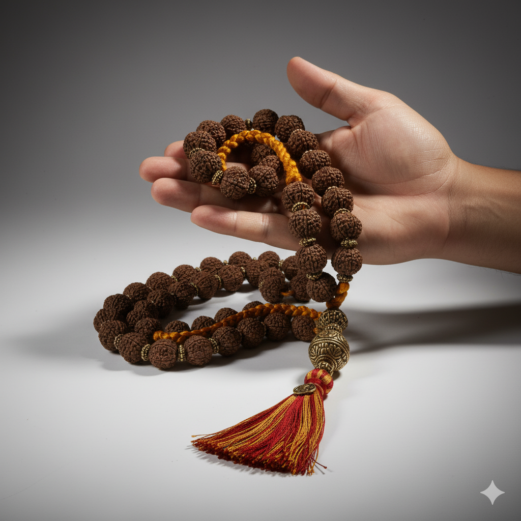 Aath Mukhi Rudraksha Mala (108 Beads)
