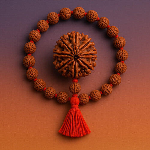 Aath Mukhi- Eight Faced Rudraksha - Lab Certified