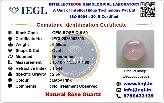 Rose Quartz - 6.59 Carat