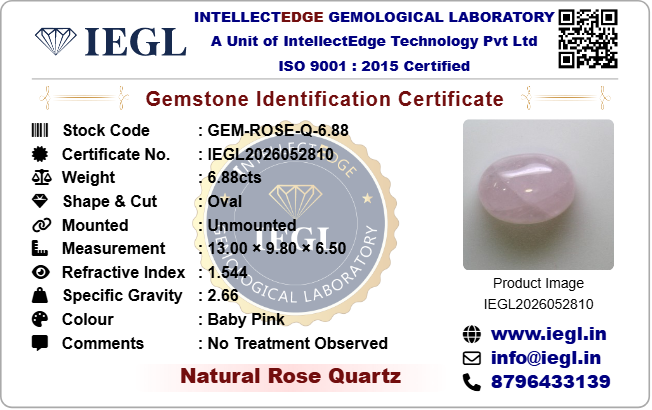 Rose Quartz - 6.88 Carat