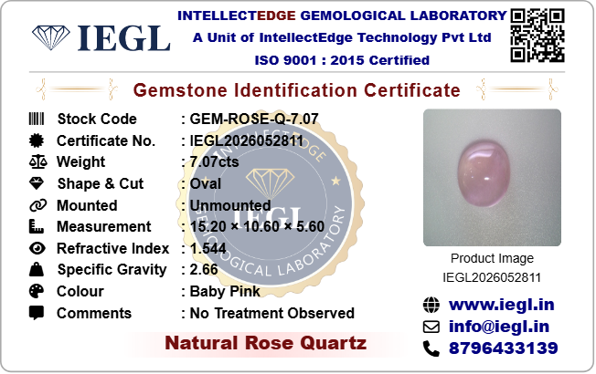Rose Quartz - 7.07 Carat
