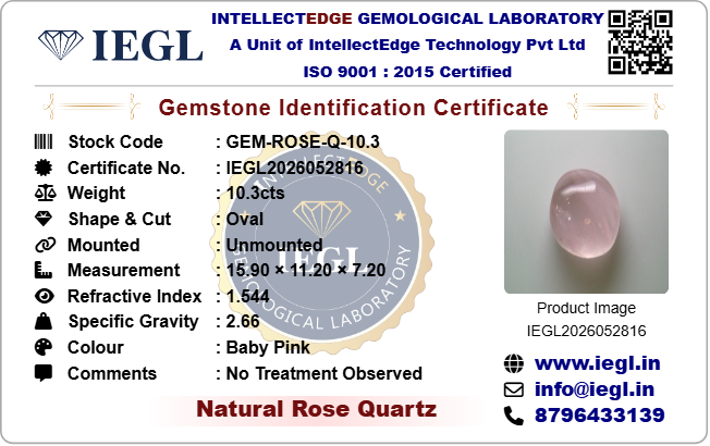 Rose Quartz - 10.3 Carat