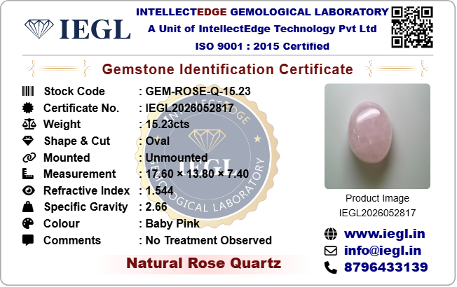 Rose Quartz - 15.23 Carat