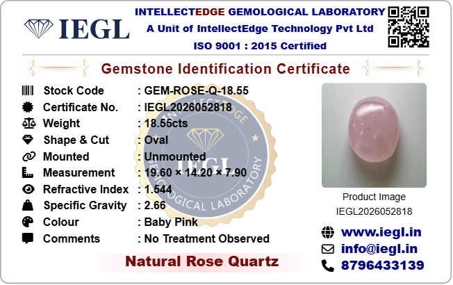 Rose Quartz - 18.55 Carat