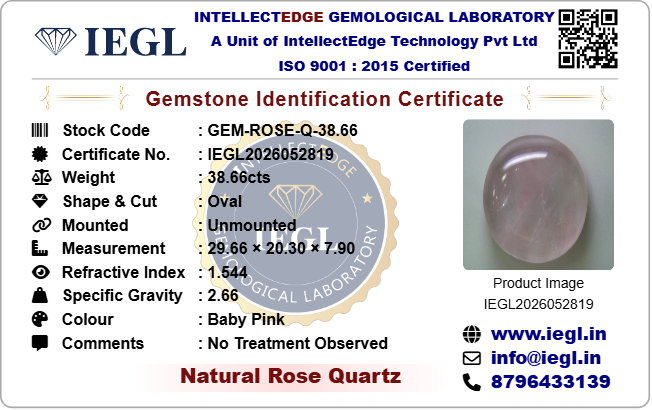 Rose Quartz - 38.66 Carat