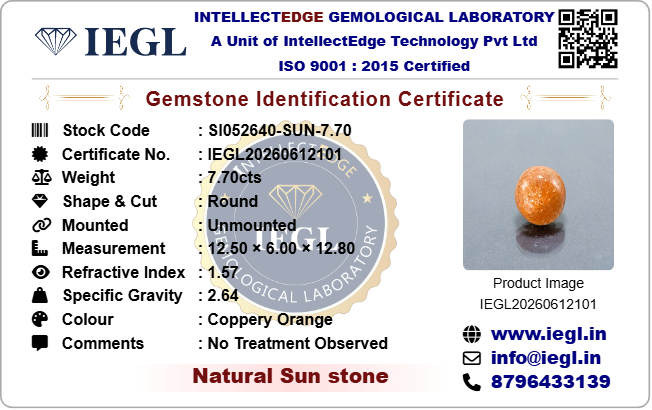 Sunstone - 7.70 Carat