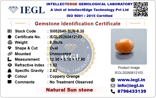 Sunstone - 8.35 Carat