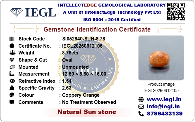 Sunstone - 8.78 Carat