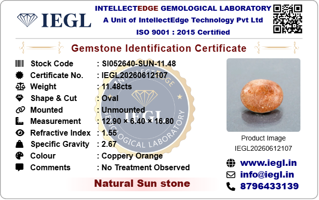 Sunstone - 11.48 Carat