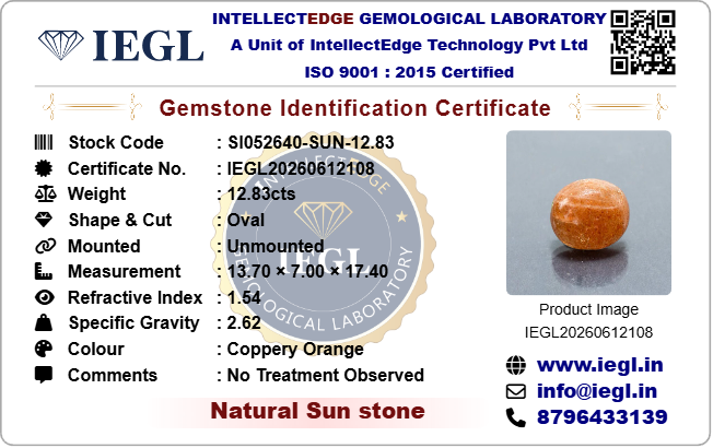 Sunstone - 12.83 Carat
