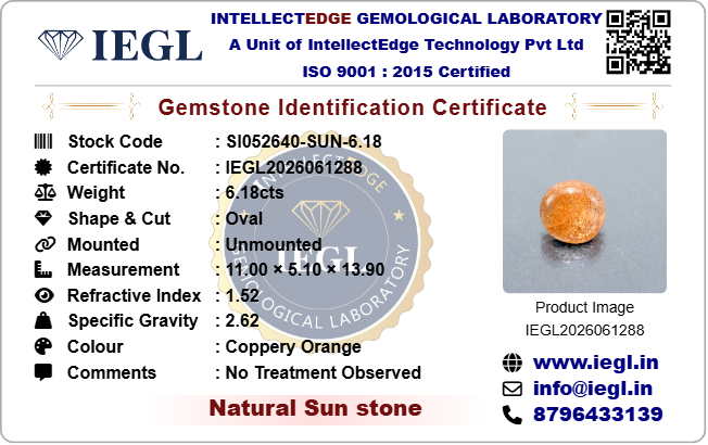 Sunstone - 6.18 Carat