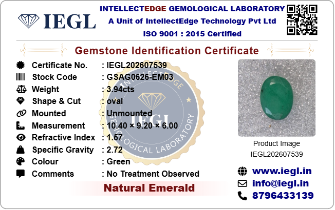 Brazilian Emerald - 3.94 Carat
