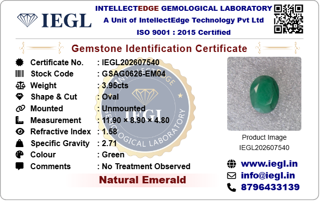 Brazilian Emerald - 3.95 Carat
