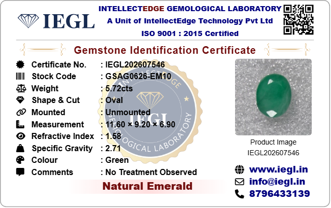 Brazilian Emerald - 5.72 Carat