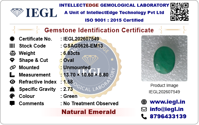 Brazilian Emerald - 6.83 Carat
