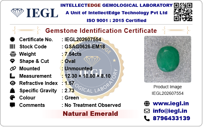 Brazilian Emerald - 7.54 Carat