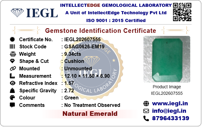 Brazilian Emerald - 9.34 Carat