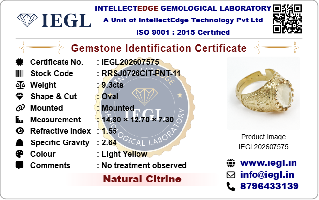 Royal Citrine Ring (9.30 Carat)
