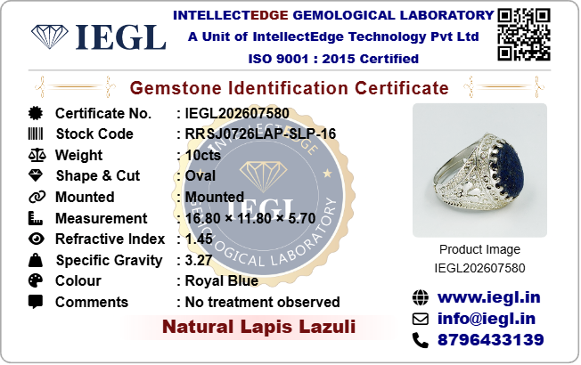 Royal Lapis Lazuli Adjustable Ring (10 Carat)