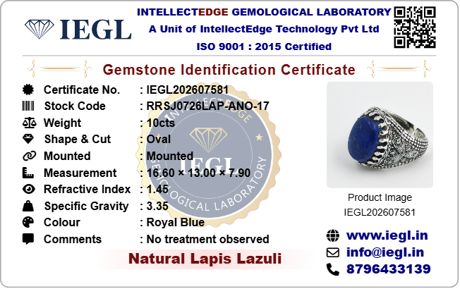 Royal Antique Lapis Lazuli Ring (10 Carat)