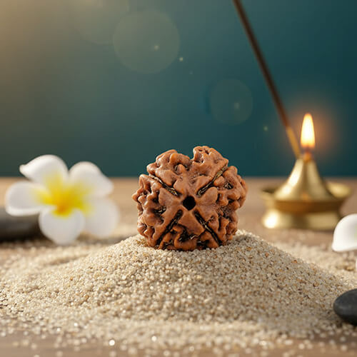 Chaar Mukhi-Four-faced Rudraksha - Lab Certified (Without Mala)