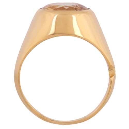 Citrine Sunela Panchdhatu Ring | Lab certified| Adjustable Ring