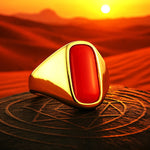 Coral Moonga Panchdhatu Ring